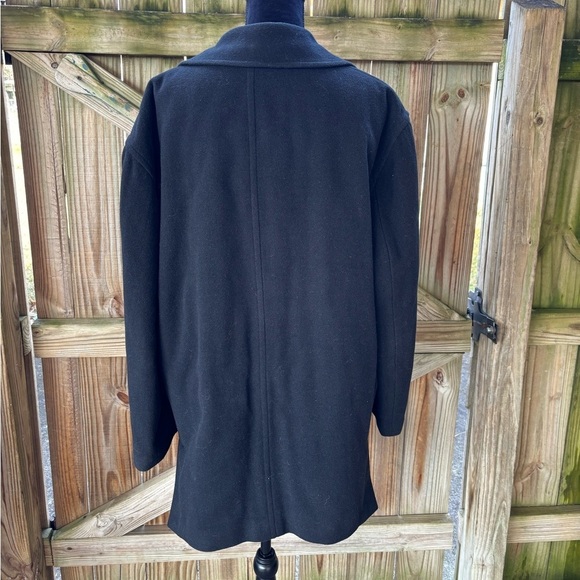 Lauren Ralph Lauren Black Cashmere Blend Notched Collar Lined Overcoat 40R - Picture 4 of 9